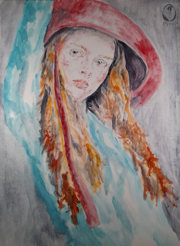 oil on paper - olio su carta di Piro